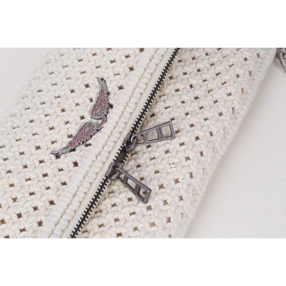Zadig & Voltaire Cream Rock Macrame Chain Shoulder Bag - Picture 5 of 16
